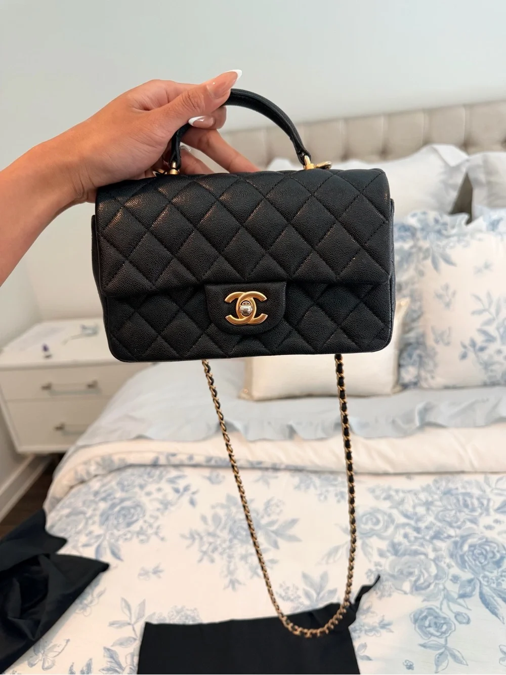 Chanel Mini Top handle Caviar Flap Bag